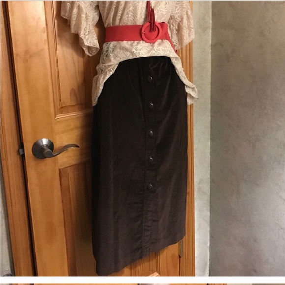 Brown, “ Vintage “ faux suede pencil skirt 🎁 - Picture 1 of 6